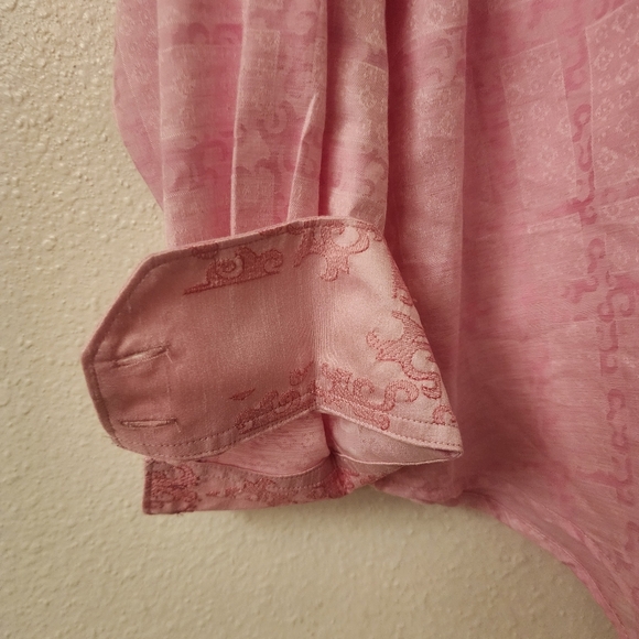 NWT Robert Graham Pink Morley Linen Blend Button Down Shirt Mens 3XL - Picture 2 of 10